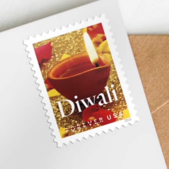 100 USPS Diwali Forever Postage Stamps Hindu Festival of Lights Holiday Wedding - Picture 4 of 5
